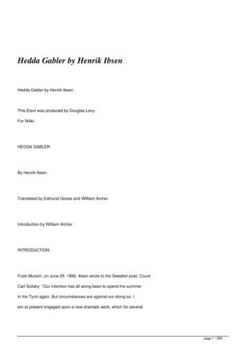 Hedda Gabler By Henrik Ibsen - Full Text Archive