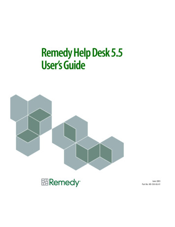Remedy Help Desk 5.5 User’s Guide