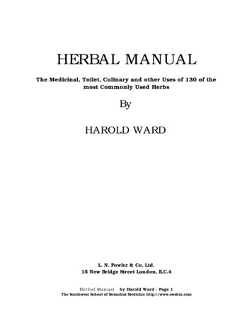 HERBAL MANUAL - SWSBM