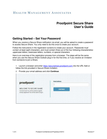 Proofpoint Secure Share User’s Guide