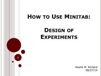 HOW TO USE MINITAB - Worcester Polytechnic Institute