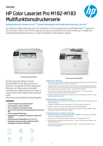Multifunktionsdruckerserie HP Color LaserJet Pro M182-M183