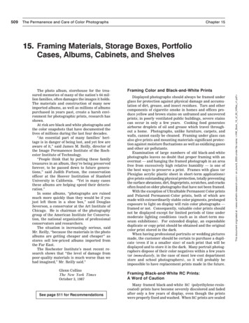 15. Framing Materials, Storage Boxes, Portfolio Cases .