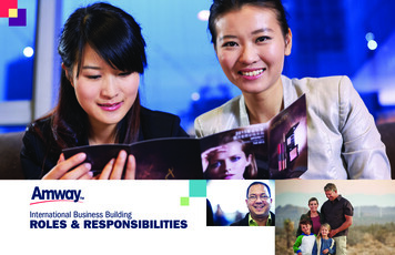 ROLES & RESPONSIBILITIES - Amway Global