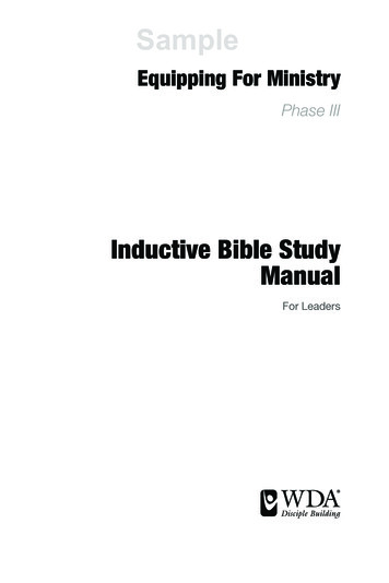 Inductive Bible Study Manual - Disciple-building