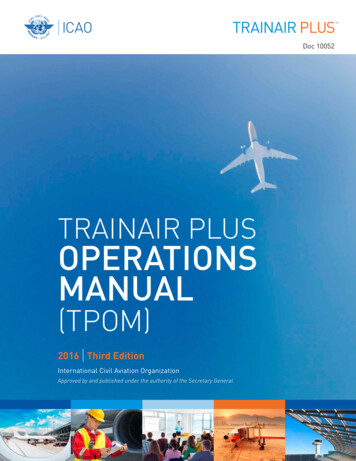 Trainair Plus OperatiOns Manual - ICAO