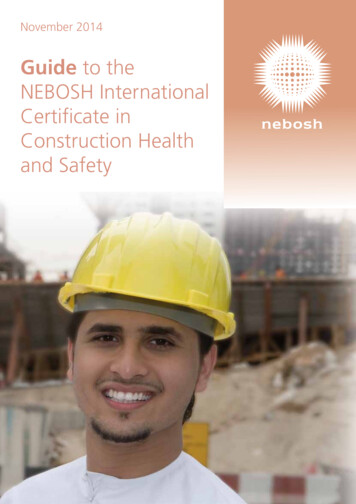 Guide To The NEBOSH International Certificate In .