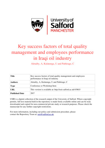 Key Success Factors Of Total Quality Management And .