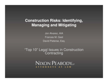 Construction Risks: Identifying, Managing And Mitigating