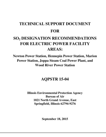 TECHNICAL SUPPORT DOCUMENT FOR SO2 DESIGNATION .