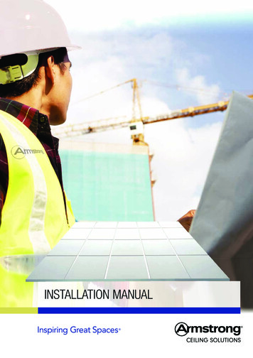 INSTALLATION MANUAL - Armstrong Ceiling S