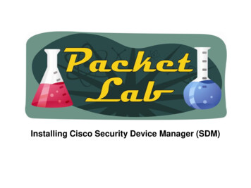 Installing Cisco Security Device Manager (SDM)