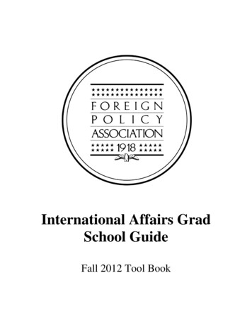 International Affairs Grad School Guide - Fpa 