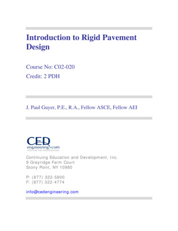 Introduction To Rigid Pavement Design
