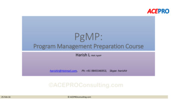 PgMP - Acepro Consulting