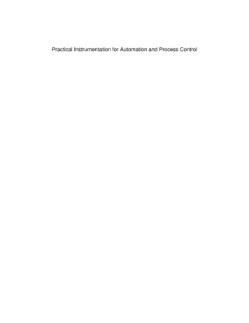 Practical Instrumentation For Automation And Process Control