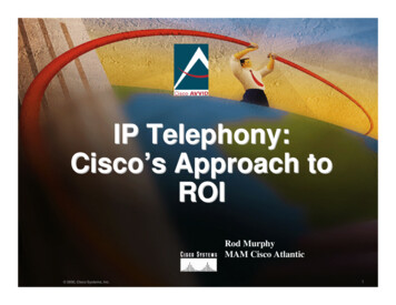 IP Telephony: Cisco’s Approach To ROI