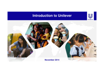 Introduction To Unilever