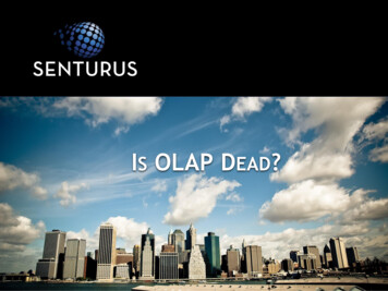 IS OLAP DEAD - Norcalcognosusers 