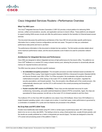 Cisco Integrated Services Routers—Performance Overview