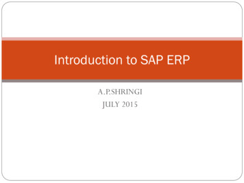 Introduction To SAP ERP - Icmai.in