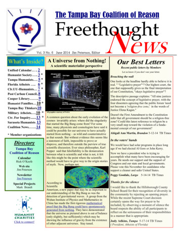 The Tampa Bay Coalition Of Reason Freethought News