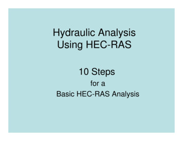 Hydraulic Analysis Using HEC-RAS - Michigan LTAP