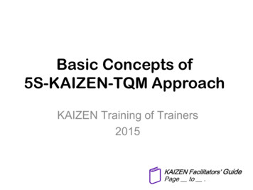 Basic Concepts Of 5S-KAIZEN-TQM Approach