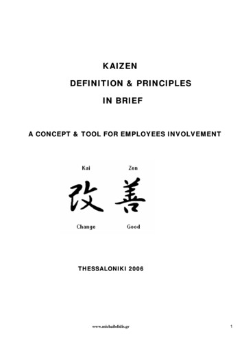 KAIZEN DEFINITION & PRINCIPLES IN BRIEF