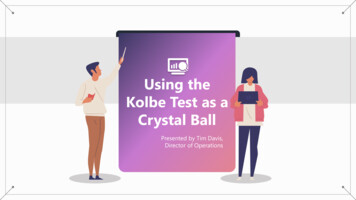 Using The Kolbe Test As A Crystal Ball