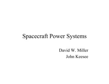 Spacecraft Power Systems - MIT OpenCourseWare
