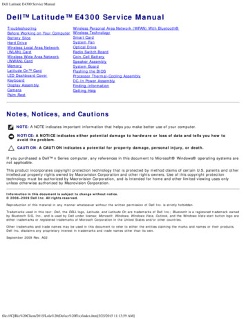 Dell Latitude E4300 Service Manual