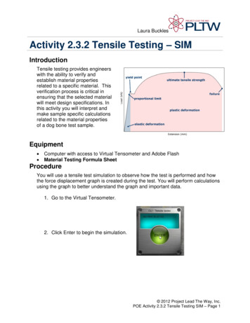 Laura Buckles Activity 2.3.2 Tensile Testing SIM