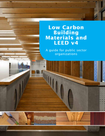 Low Carbon Building Materials And LEED V4