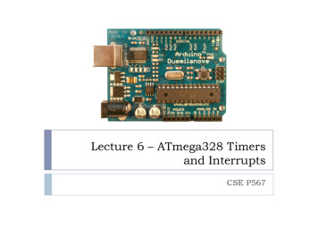 Lecture 6 – ATmega328 Timers And Interrupts
