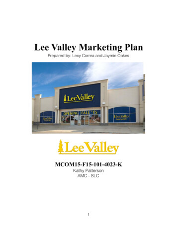 Lee Valley Marketing Plan - WordPress 