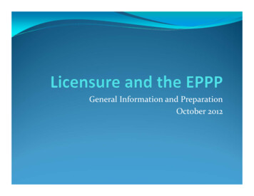 General Information Preparation October 2012