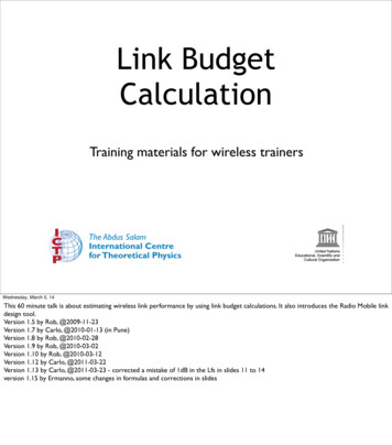 Link Budget Calculation - Wireless