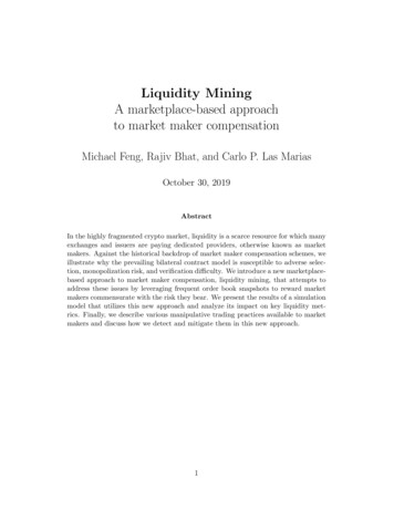 Liquidity Mining A Marketplace-based Approach To Market .