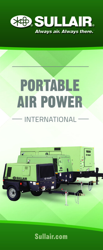 PORTABLE AIR POWER - Sullair