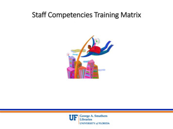 Staff Competencies Training Matrix - ALA