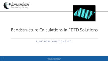 Bandstructure Calculations In FDTD Solutions