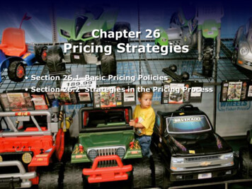 Chapter 26 Pricing Strategies - Erie Pennsylvania