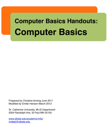 Module 1 Handouts Computer Basics Computers