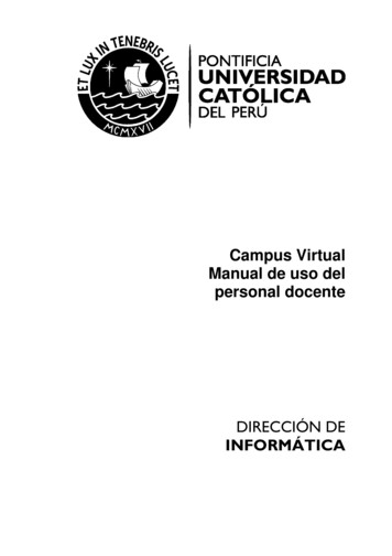 Campus Virtual Manual De Uso Del Personal Docente