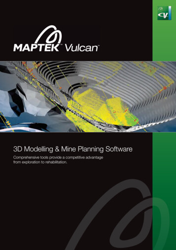 3D Modelling & Mine Planning Software