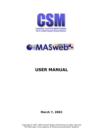 USER MANUAL - CSM- Central Station Monitoring