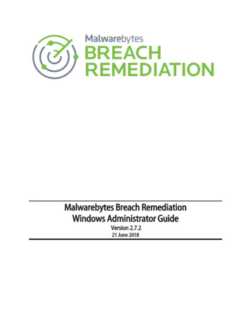 Malwarebytes Breach Remediation Windows Administrator Guide