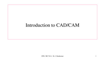 Introduction To CAD/CAM