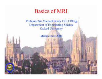 Basics Of MRI - University Of Oxford